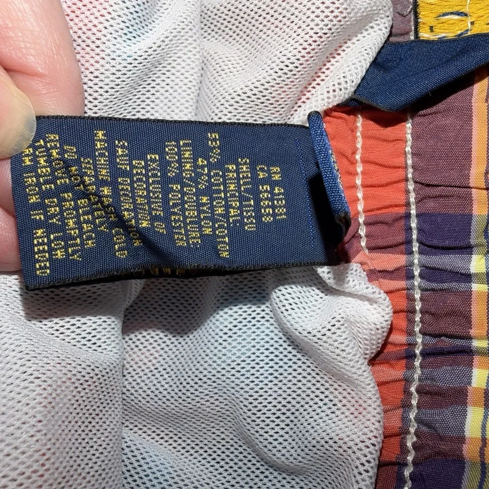 Polo Ralph Lauren Swim Trunks‎ Mens Medium Multicolor Plaid Madras Mesh Lined